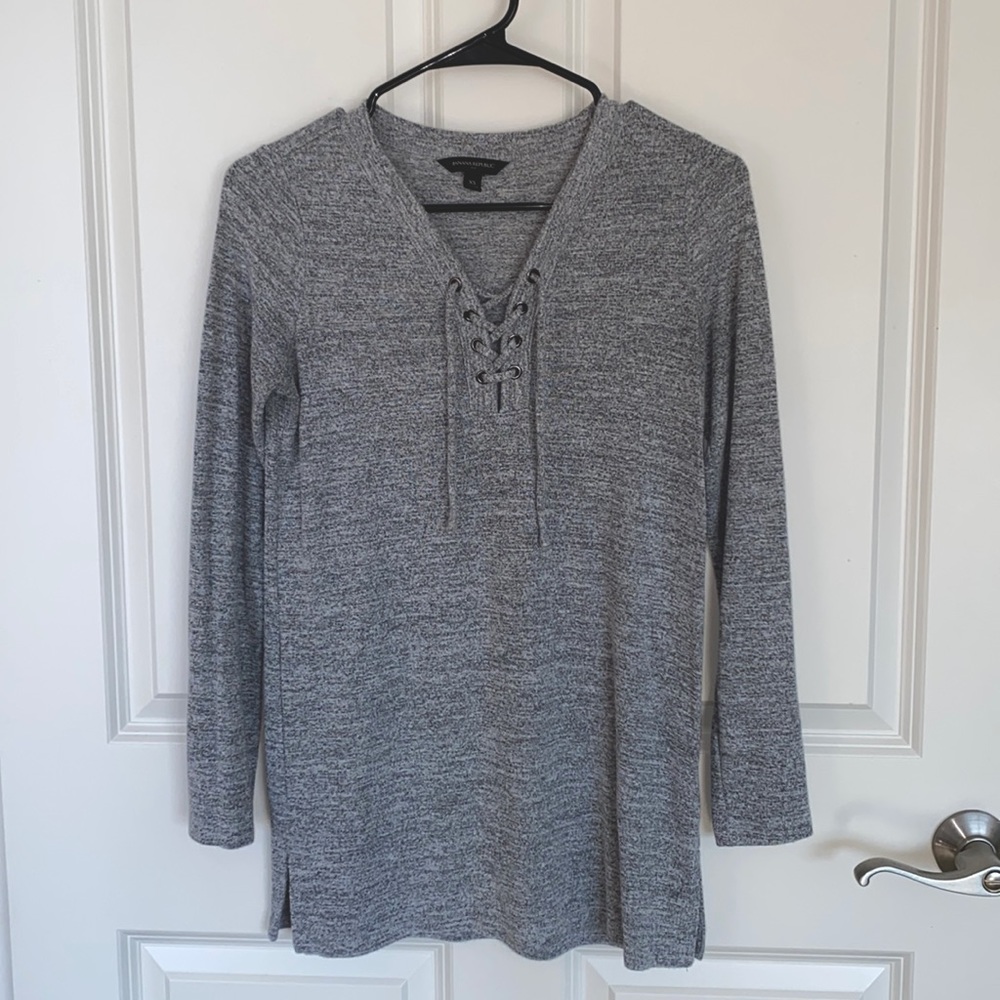 Banana Republic grey sweater tunic